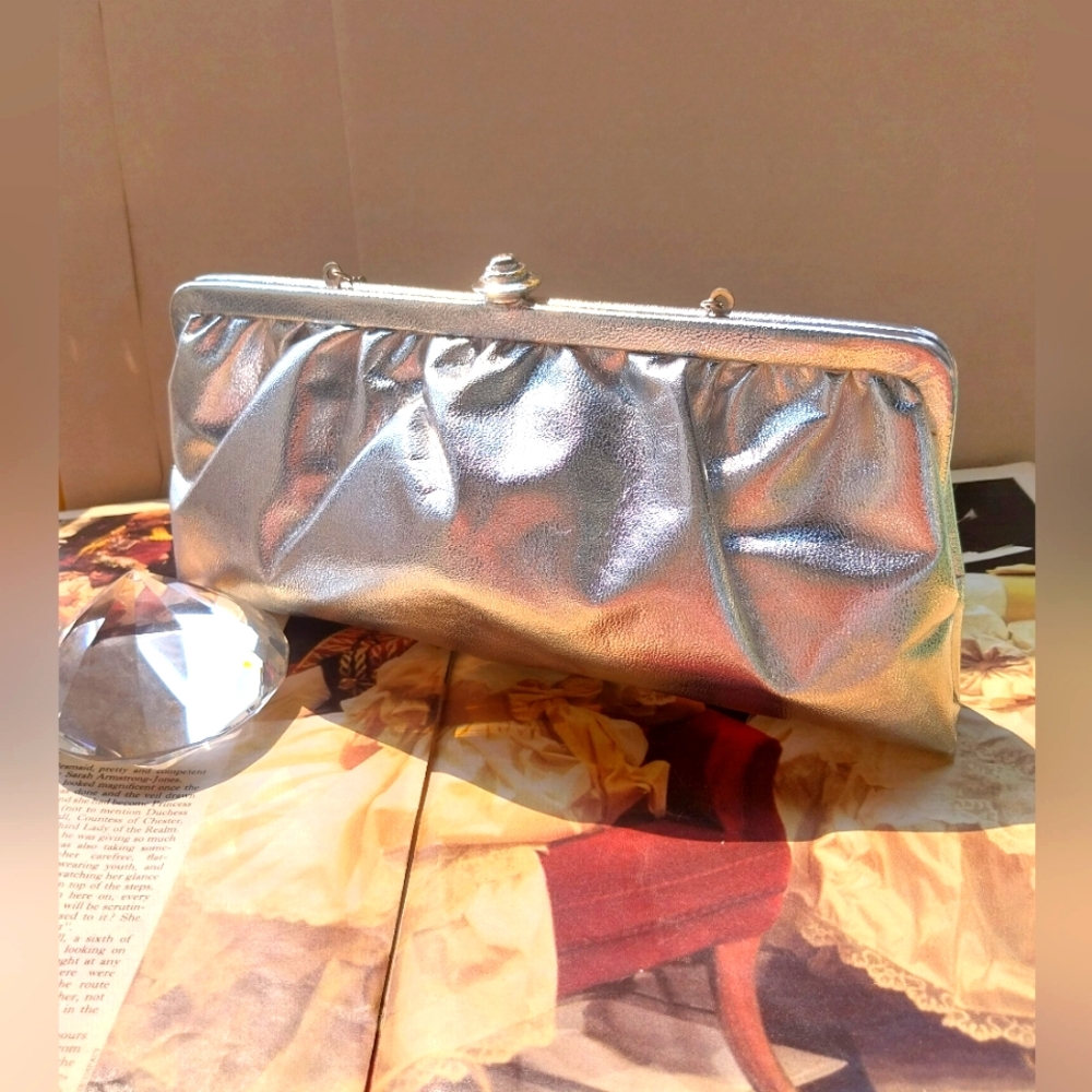 Eaton's Silver Wristlet Clutch